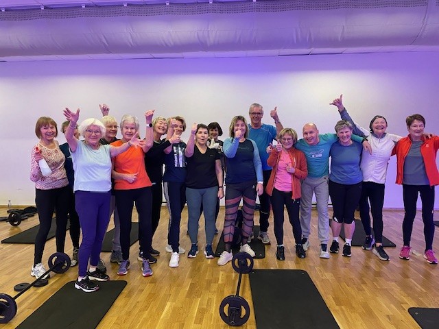Bilde fra Seniortrim ved Oppdal Treningssenter
